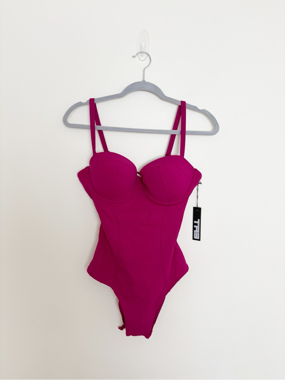 TA3 Lushy One Piece Swimsuit Medium D/DD Berry Pink Slimming Shaping